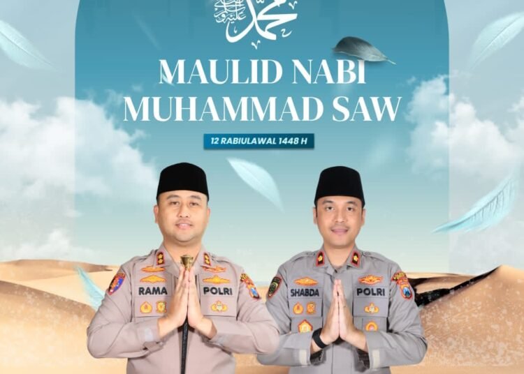 Kapolres Gresik Ucapkan Selamat Memperingati Maulid Nabi Muhammad SAW 12 Rabiul Awal 1448 H