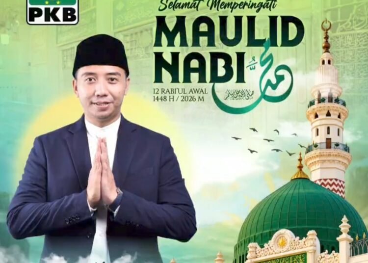 Mas Dimas Bendahara DPC PKB Gresik Ucapkan Selamat Memperingati Maulid Nabi Muhammad SAW