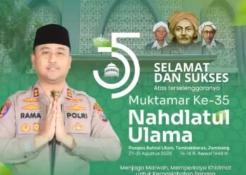Kapolres Gresik AKBP Ramadhan Ucapkan Selamat dan Sukses Muktamar ke-35 Nahdlatul Ulama