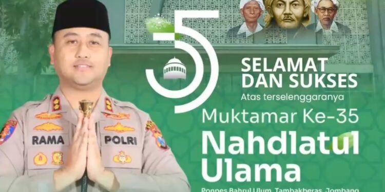 Kapolres Gresik AKBP Ramadhan Ucapkan Selamat dan Sukses Muktamar ke-35 Nahdlatul Ulama