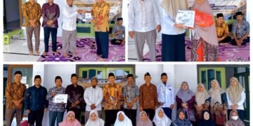 Safari Maulid di Masjid Nurul Jadid, KUA Manyar Kemenag Gresik Santuni Kaum Dhuafa 