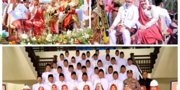 Meriah Penuh Kebersamaan !! Bupati Gus Yani dan Wabup Dokter Alif Naik Mobil Hias Nogo Giri Ramaikan Gresik Merdeka Carnival 2026