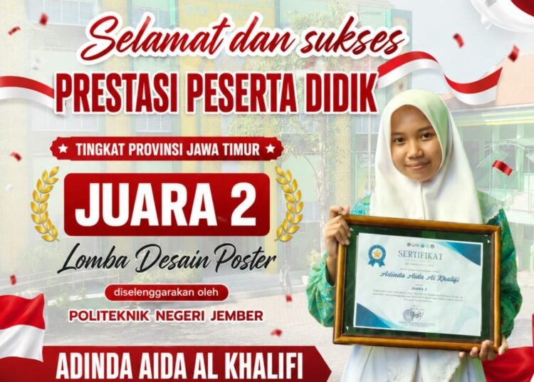 Kreativitas Berbuah Berkah !! Siswi MAN 1 Gresik Raih Juara 2 Lomba Desain Poster Tingkat Jatim