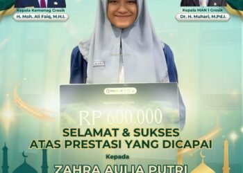 Zahra Aulia Putri MAN 1 Gresik Sukses Raih Juara 1 Lomba MTQ di Universitas Airlangga Surabaya
