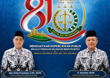 Keluarga Besar PGRI Kabupaten Gresik Ucapkan Selamat Hari Lahir Adhyaksa ke-81