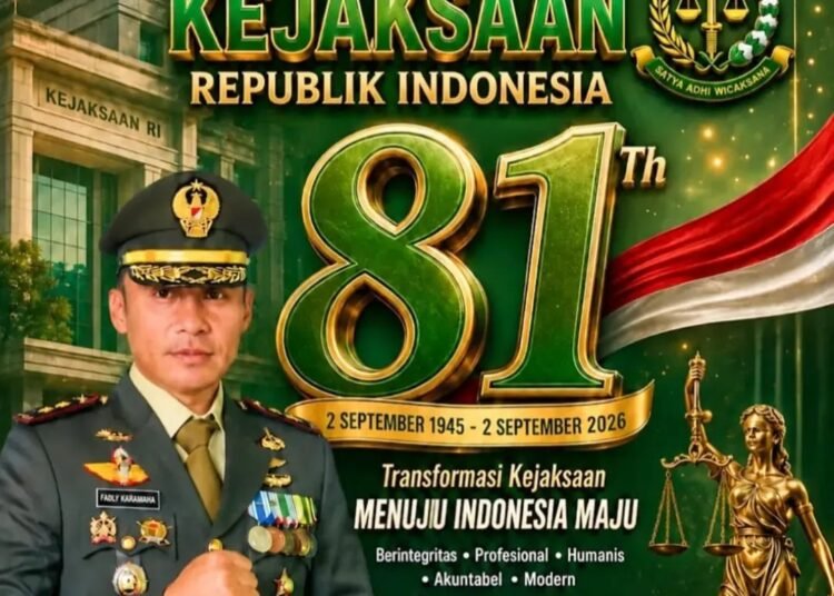 Keluarga Besar Kodim 0817/Gresik Ucapkan Dirgahayu Kejaksaan Republik Indonesia ke-81