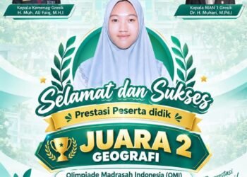 Kaysa Raih Juara 2 Geografi OMI Kabuputen Gresik, Dr. H. Muhari: Terus Melangkah Raih Prestasi Lebih Tinggi !!