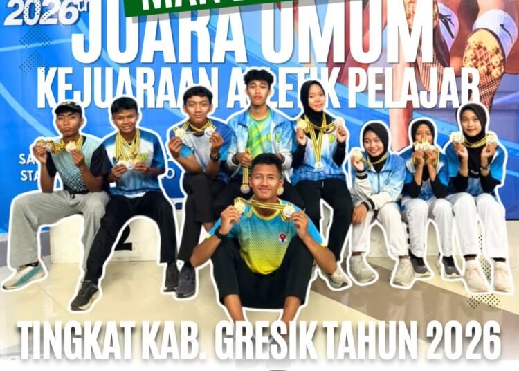 Boyong 10 Emas dan 5 Perak, Kontingen MAN 2 Gresik Kembali Raih Juara Umum Kejuaraan Atletik Pelajar ke-8 Kabupaten Gresik 2026