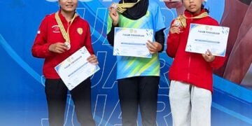 Atlet Andalan MAN 2 Gresik, Nienda Meisha Raih Double Gold Lompat Jauh dan Lempar Peluru di Kejuaraan Atletik Pelajar 2026