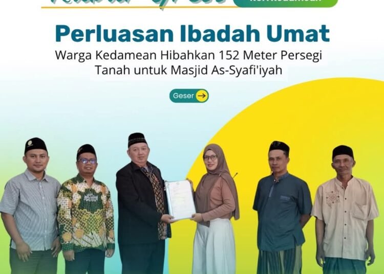 Investasi Akhirat, Warga Kedamean Wakafkan Tanahnya untuk Pembangunan dan Perluasan Masjid As-Syafi’iyah