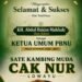 Sate Kambing Muda Cak Nur Lowayu Ucapkan Selamat Atas Terpilihnya Gus Kikin sebagai Ketua Umum PBNU Masa Khidmat 2026–2031