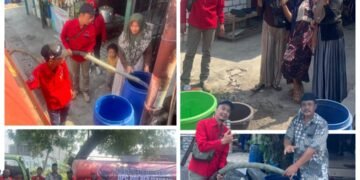PDI Perjuangan Gresik Salurkan Bantuan Air Bersih ke Desa Randuboto Sidayu Ringankan Beban Masyarakat Terdampak Kemarau Panjang