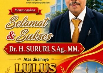 H Sururi Resmi Sandang Gelar Doktor, Ketua KONI Gresik: ‘Selamat, Semoga Berkah”