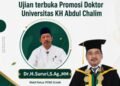 Rektor INSIDA Gresik Ucapkan Selamat kepada Dr. H Sururi Atas Diraihnya Gelar Doktor di Universitas KH. Abdul Chalim
