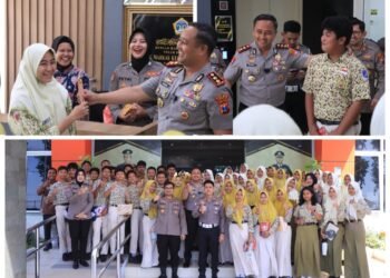 Kapolres Gresik AKBP Ramadhan Sambut Hangat Kunjungan Edukatif Pelajar UPT SMPN 22 Kebomas