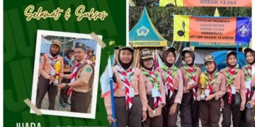 Regu Kapas Putri UPT SMPN 10 Gresik Raih Juara Harapan 1 Kwartir Ranting Gerakan Pramuka Bungah