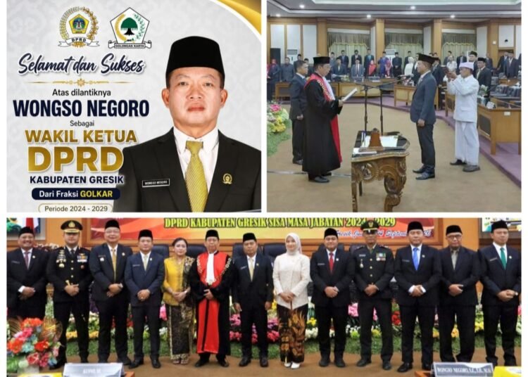 Inilah Momen Istimewa Wongso Negoro Resmi Dilantik sebagai Wakil Ketua DPRD Gresik