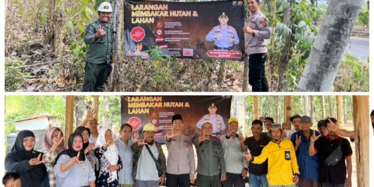 Polisi, Perhutani dan Warga Bersinergi Cegah Kebakaran Hutan dan Lahan di Kawasan Hutan Panceng