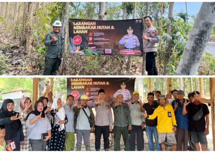 Polisi, Perhutani dan Warga Bersinergi Cegah Kebakaran Hutan dan Lahan di Kawasan Hutan Panceng