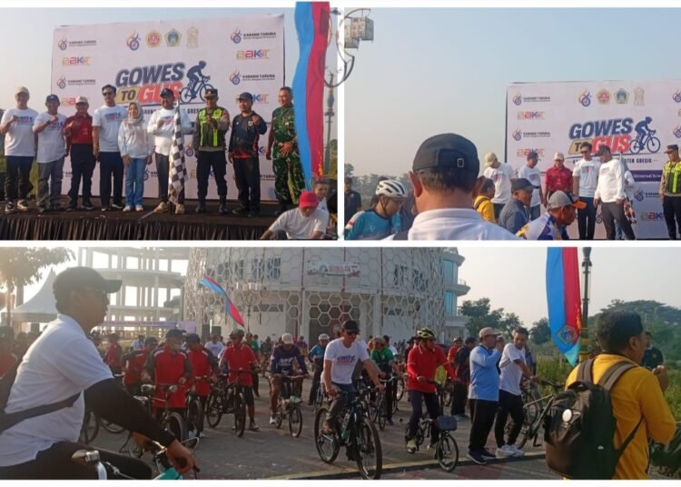 Bupati Gresik Ajak Warga Hidup Sehat saat “Gowes To GUS” Islamic Center Balongpanggang