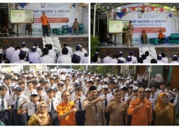 UPT SMP Negeri 2 Gresik Gelar Sosialisasi Mitigasi Bencana Alam