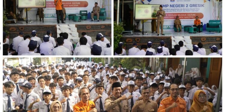 UPT SMP Negeri 2 Gresik Gelar Sosialisasi Mitigasi Bencana Alam