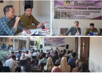 Sinergi Legislatif & Eksekutif, Camat Tri Joko Efendi dan Dimas Setio Wicaksono Gelar Sosialisasi Peraturan Perundang-undangan Tahap V 2026 di Kebomas