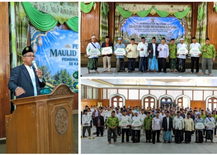 Maulid Nabi, DMI Gresik Gelontor Uang Kehormatan Ratusan Juta untuk Imam Masjid