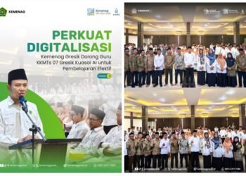 Kemenag Gresik Gembleng Ratusan Guru MTs Penguatan Digital di Ponpes Qomaruddin Bungah