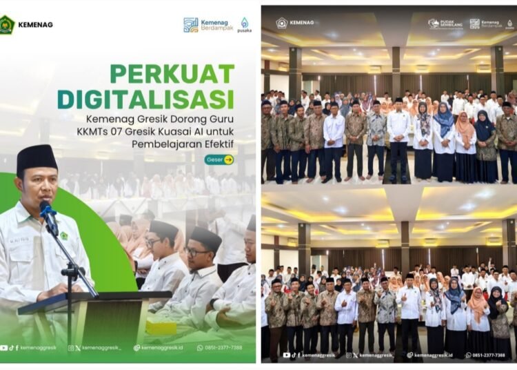 Kemenag Gresik Gembleng Ratusan Guru MTs Penguatan Digital di Ponpes Qomaruddin Bungah