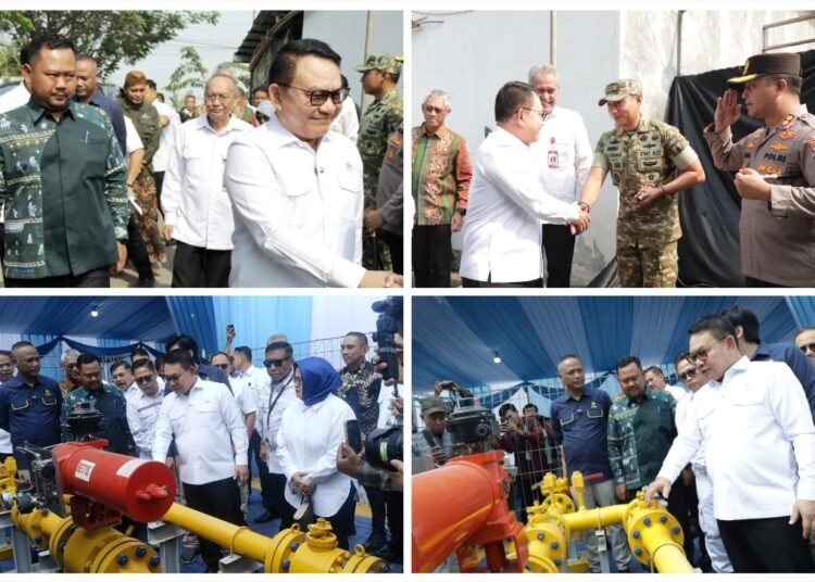 Bupati Gus Yani Dampingi Kepala Staf Kepresidenan RI Tinjau Jaringan Gas Bumi di Menganti