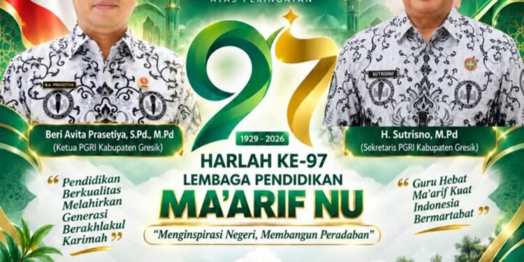 Harlah ke-97 LP Ma’arif NU, PGRI Gresik: Kolaborasi dalam Pendidikan, Menginspirasi Negeri Membangun Peradaban