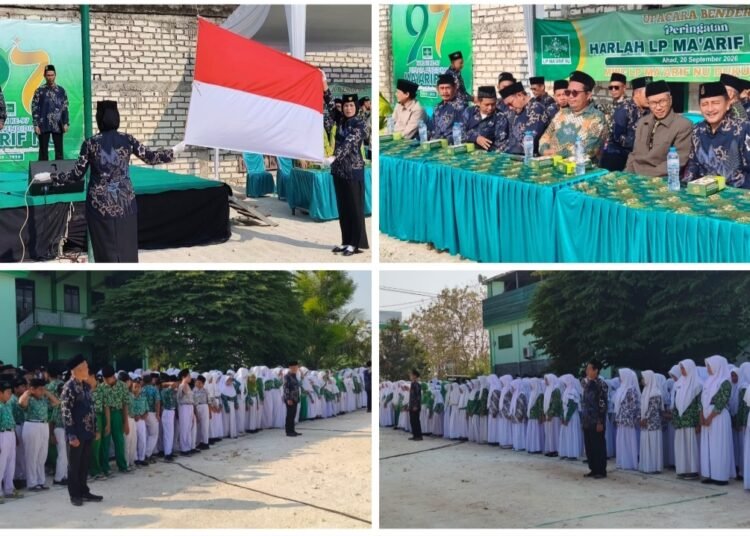 Khidmat !! LP Ma’arif NU Dukun Gelar Upacara Harlah ke-97 Tahun Pengabdian Pendidikan untuk Umat