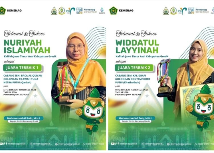 Selamat & Sukses Prestasi Gemilang Kafilah Kabupaten Gresik di Ajang MTQ Tingkat Nasional XXXI Tahun 2026