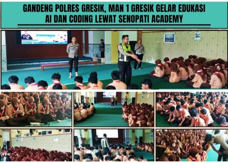 Gandeng Polres Gresik, MAN 1 Gresik Gelar Edukasi AI dan Coding lewat Senopati Academy