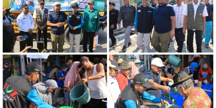Bupati Gus Yani dan Forum Zakat Gresik Turun Langsung Salurkan Bantuan Air Bersih untuk Masyarakat Terdampak Kekeringan