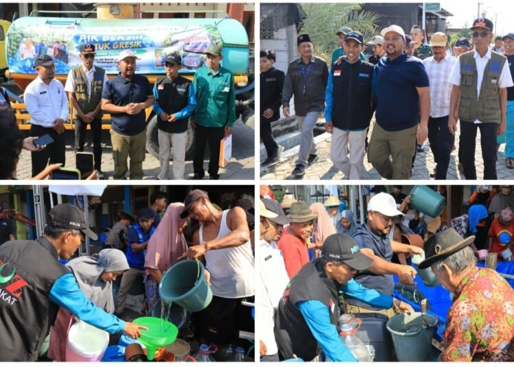 Bupati Gus Yani dan Forum Zakat Gresik Turun Langsung Salurkan Bantuan Air Bersih untuk Masyarakat Terdampak Kekeringan