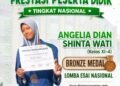Inilah Angelia, Siswi MAN 1 Gresik Sukses Raih Bronze Medali Lomba Karya Tulis Esai Tingkat Nasional