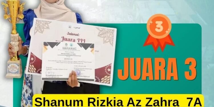 Shanum Rizkia Az Zahra MTsN Gresik Raih Juara 3 Nasional Lomba Menyanyi “Lestarikan Batik Kita”