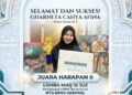 Gharneta Cahya Afina Siswi MAN 1 Gresik Ukir Prestasi Gemilang di Ajang MHQ 10 Juz MTQ Tingkat Nasional