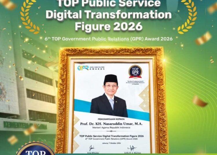 Menag RI Raih Penghargaan TOP Public Service Digital Transformation Figure 2026