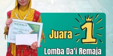 Shanum, Murid MTsN Gresik Raih Juara 1 Lomba Da’i Remaja di Momen Peringatan Hari Santri Nasional 