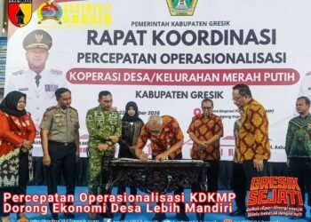 Penuh Semangat !! Dandim Dukung Penuh Percepatan Operasionalisasi 356 Koperasi Merah Putih di Gresik 