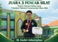 Siswa MAN 1 Gresik M. Fachri Atharrayhan Sabet Juara 3 Pencak Silat Tingkat Nasional