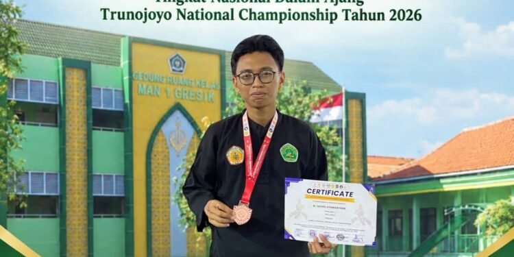 Siswa MAN 1 Gresik M. Fachri Atharrayhan Sabet Juara 3 Pencak Silat Tingkat Nasional