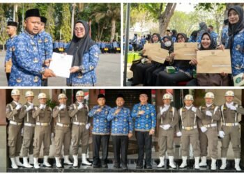Bupati Gresik Serahkan SK PPPK Paruh Waktu di Momen Peringatan HUT ke-81 Provinsi Jawa Timur