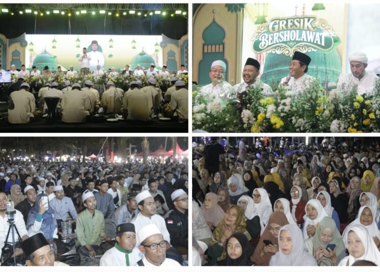 Ribuan Jamaah Khidmat Ikuti Gresik Bersholawat, Bupati Gus Yani Ajak Masyarakat Perkuat Doa dan Kebersamaan