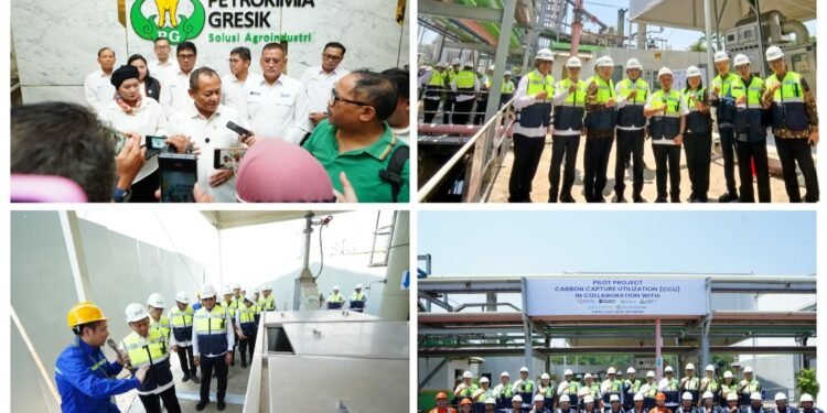 Menteri Perindustrian RI M. Sarmuji Tancap Gas Tinjau Pilot Project Teknologi Carbon Capture and Utilization di Petrokimia Gresik
