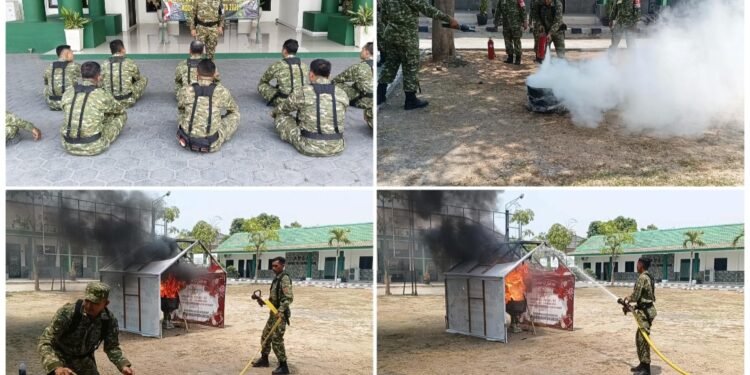Prajurit Kodim 0817/Gresik Digembleng Penanganan Kondisi Darurat Gudang Munisi dan Bahan Peledak