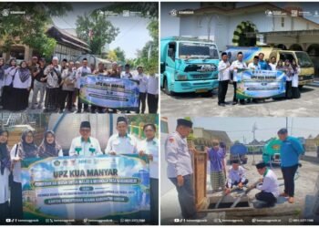 KUA Manyar Bersama Nurul Hayat Gelontor 80.000 Liter Air Bersih untuk Masjid dan Musala di Karangrejo